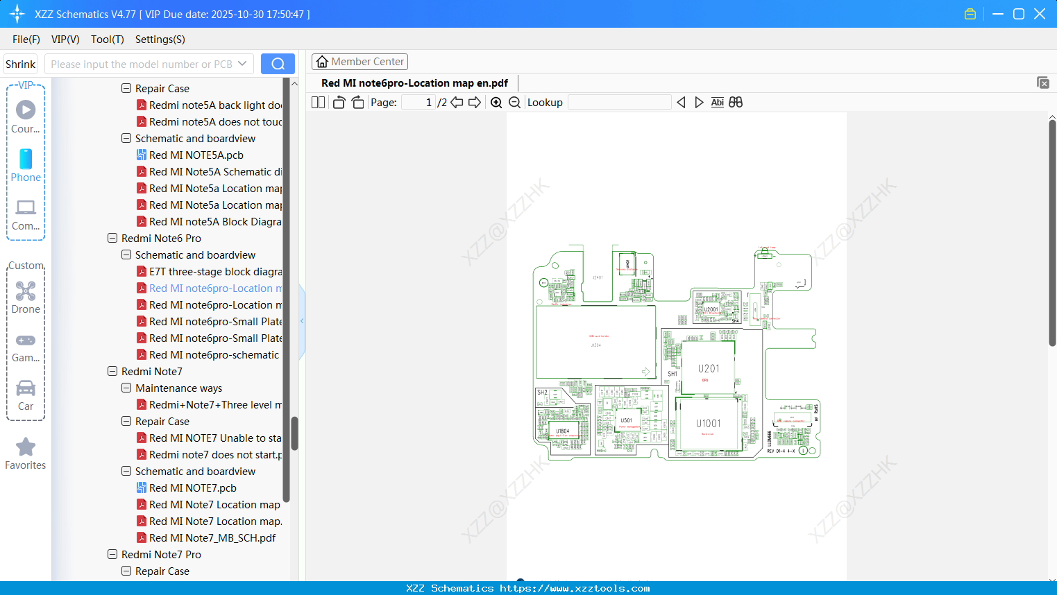 Xiaomi Redmi Note6pro-Location Map En